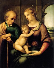 Sacra Famiglia Con San Giuseppe Imberbe