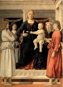 Madonna Col Bambino E Quattro Angeli