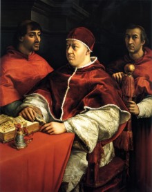 Ritratto Di Leone X Con I Cardinali Giulio De' Medici E Luigi De' Rossi